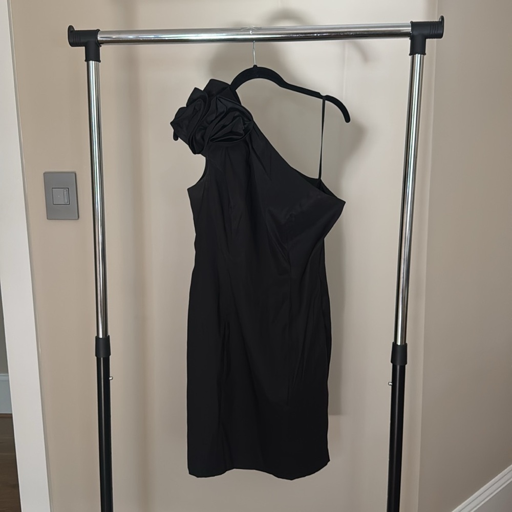 One Shoulder Little Black Mini Dress, Size 12